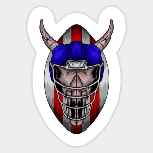 American Football Skull Sticker